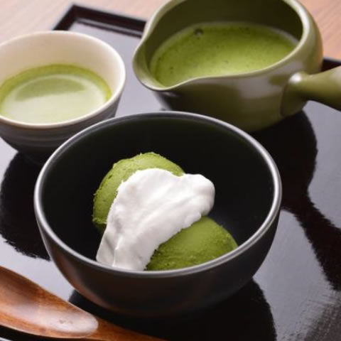 sweets made with Sayama green tea
